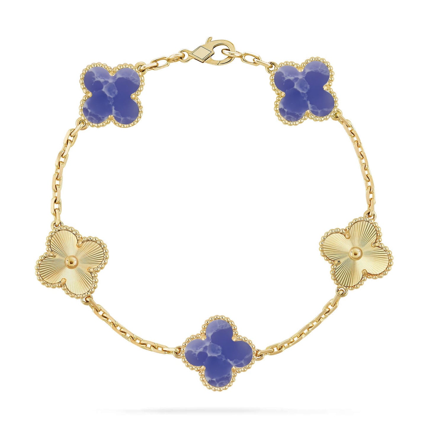 [Moco jewelrys]CLOVER 5 MOTIF BLUE VEINS BRACELET COLLECTION