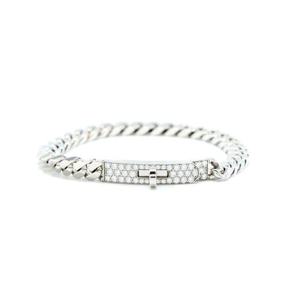 [moco jewelrys]KELLY CHAIN SILVER DIAMOND BRACELET