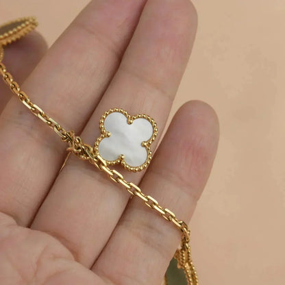 [moco jewelrys]LUCKY SPRING 5 MOTIF GOLD BRACELET