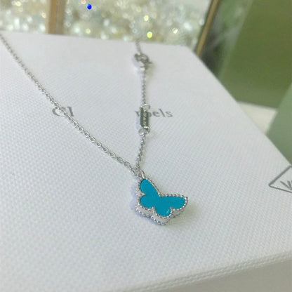[moco jewelrys]BUTTERFLY TURQUOISE BUTTERFLY BRACELET SILVER