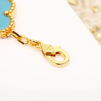[Moco jewelrys] CLOVER 5 MOTIF TURQUOISE BRACELET COLLECTION