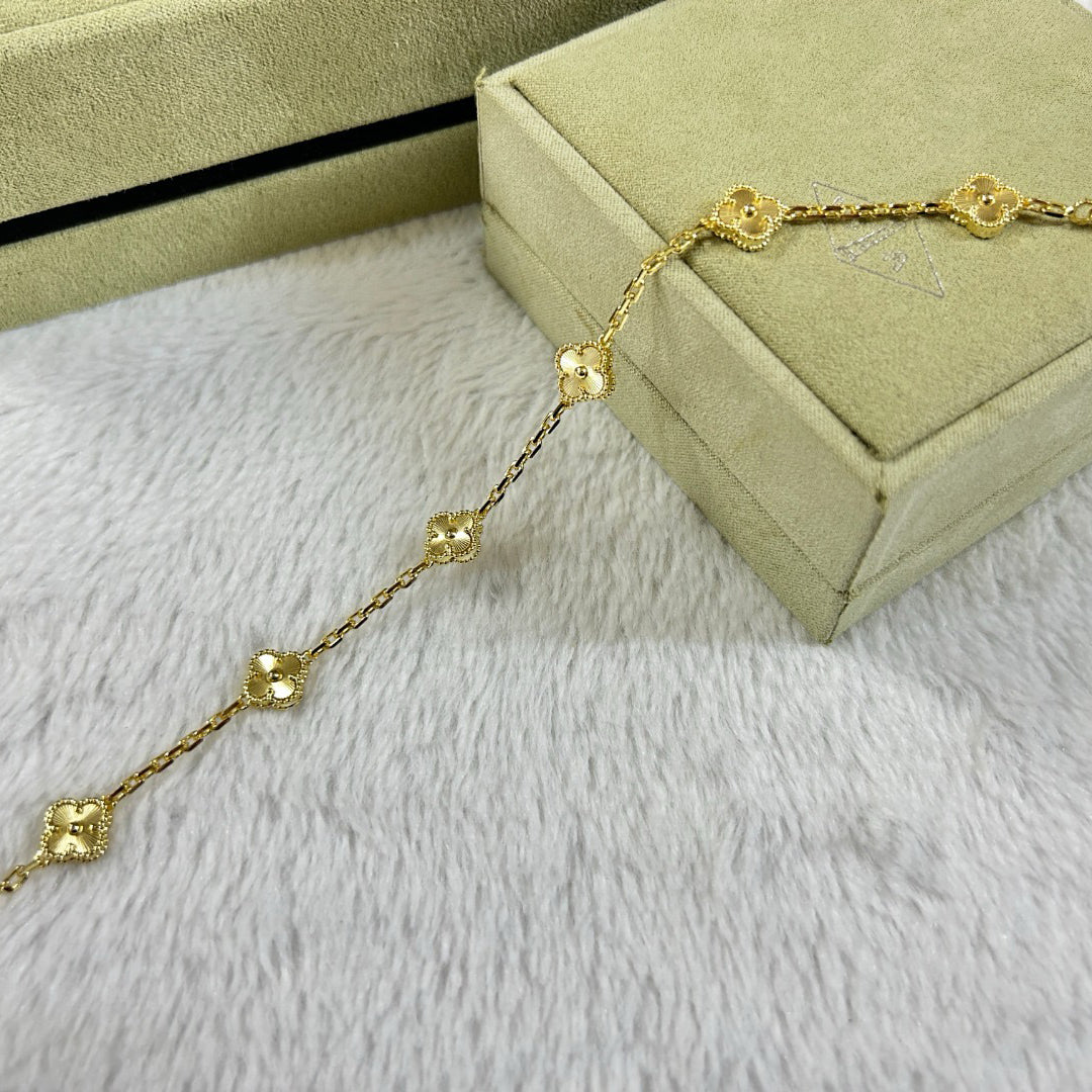 [Moco jewelrys]CLOVER 6 MOTIF DIAMOND BRACELET