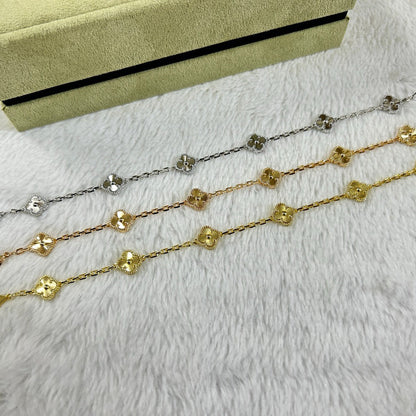 [Moco jewelrys]CLOVER 6 MOTIF DIAMOND BRACELET
