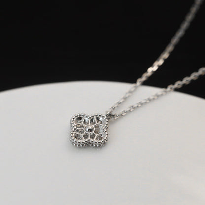 [moco jewelrys]CLOVER MINI 9.5MM PENDANT DIAMOND NECKLACE
