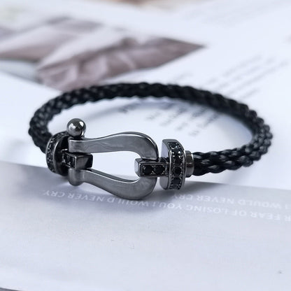 [moco jewelrys]FORCE LARGE SERIES HORSESHOE BLACK SAMURAI BRACELET