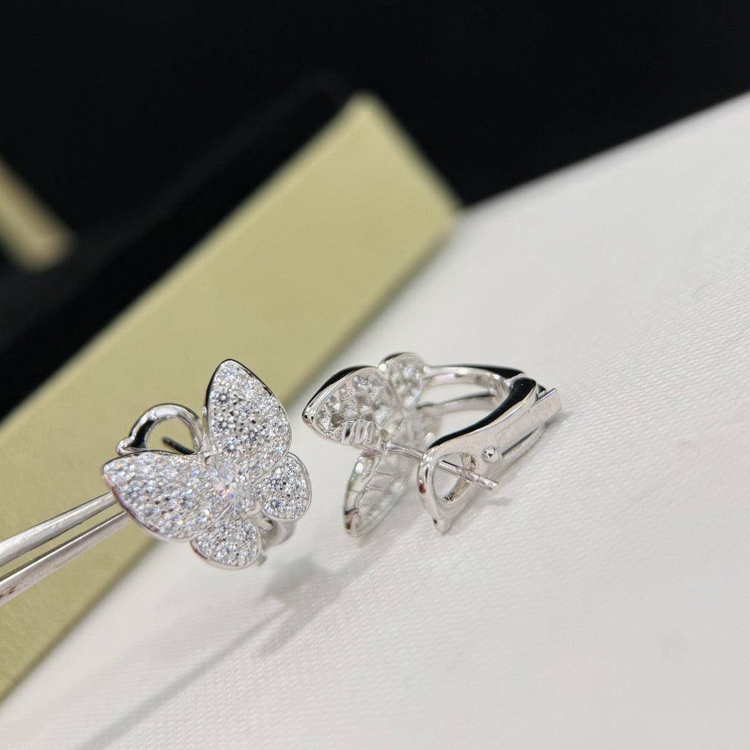 [moco jewelrys]BUTTERFLY ALL DIAMOND EARRINGS