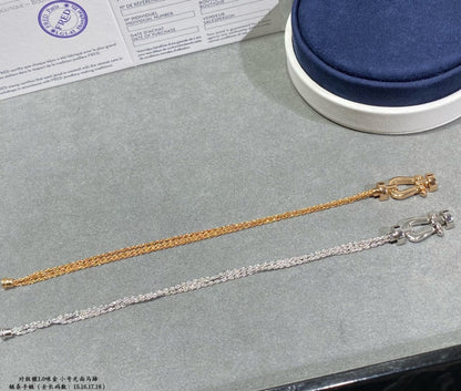 [moco jewelrys]FORCE SMALL HORSESHOE  DIAMOND CHAIN ROPE BRACELET