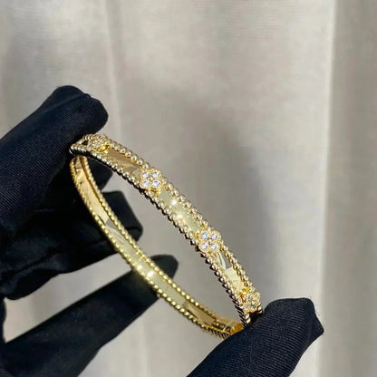 [moco jewelrys]CLOVER BRACELET 4MM DIAMONDS