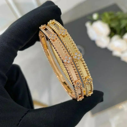 [moco jewelrys]CLOVER BRACELET 4MM DIAMONDS