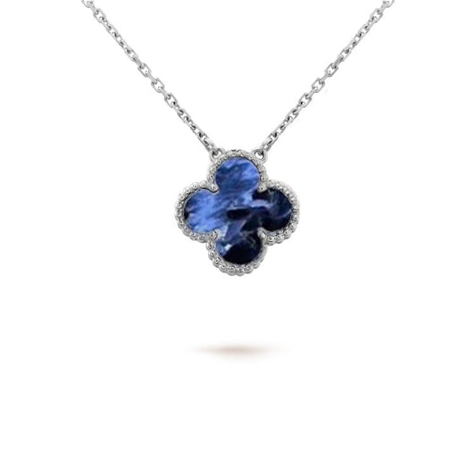 [moco jewelrys]CLOVER 15MM PIETERSITE NECKLACE SILVER