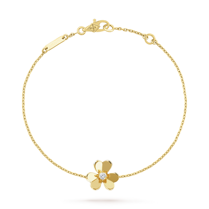 [moco jewelrys]FRIVOLE GOLD FLOWER PINK MALACHITE BRACELET