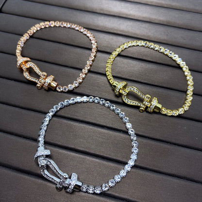 [moco jewelrys]FORCE  HORSESHOE  DIAMOND TENNIS BRACELET
