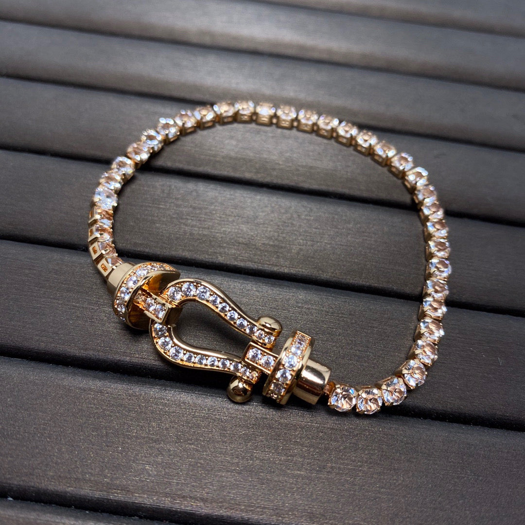 [moco jewelrys]FORCE  HORSESHOE  DIAMOND TENNIS BRACELET