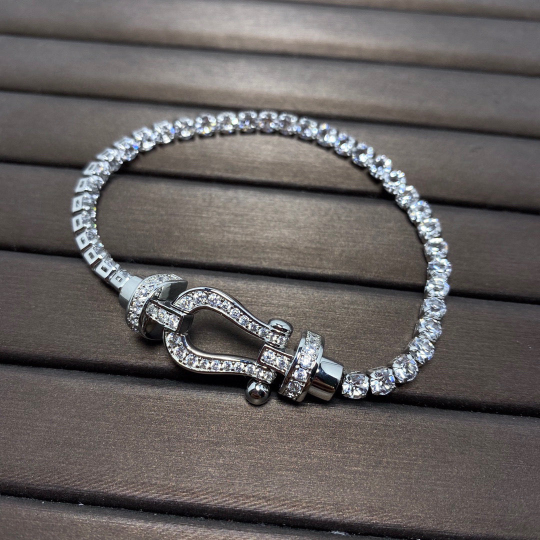 [moco jewelrys]FORCE  HORSESHOE  DIAMOND TENNIS BRACELET