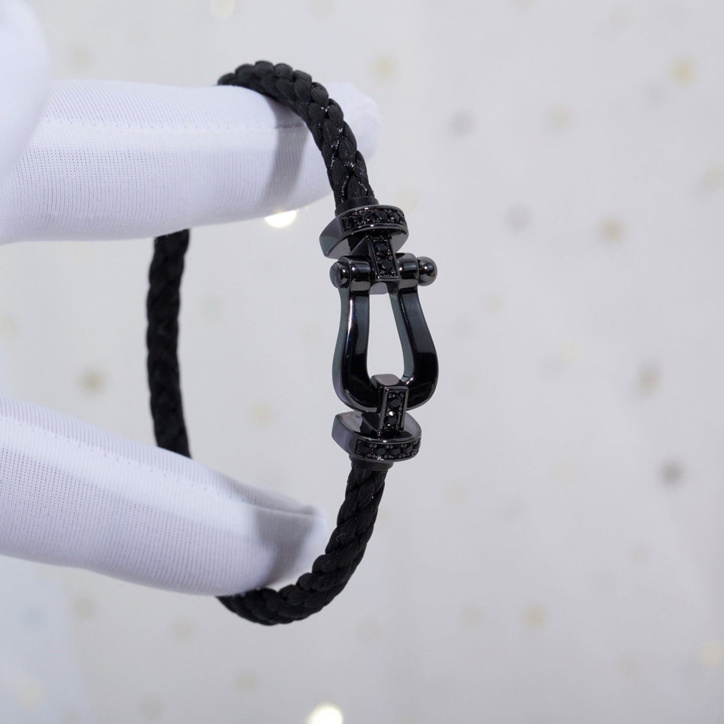 [moco jewelrys]FORCE LARGE SERIES HORSESHOE BLACK SAMURAI BRACELET