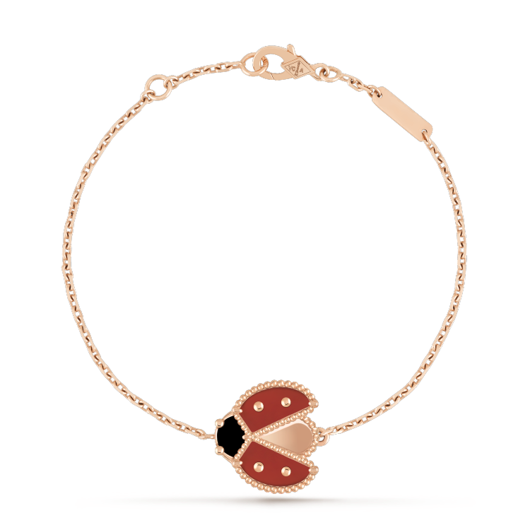 [moco jewelrys]LUCKY SPRING 1 MOTIF PINK GOLD BRACELET