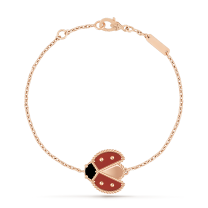 [moco jewelrys]LUCKY SPRING 1 MOTIF PINK GOLD BRACELET