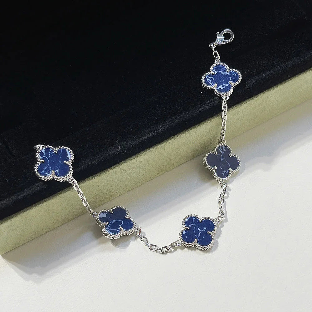 [Moco jewelrys]CLOVER 5 MOTIF PIETERSITE BRACELET COLLECTION
