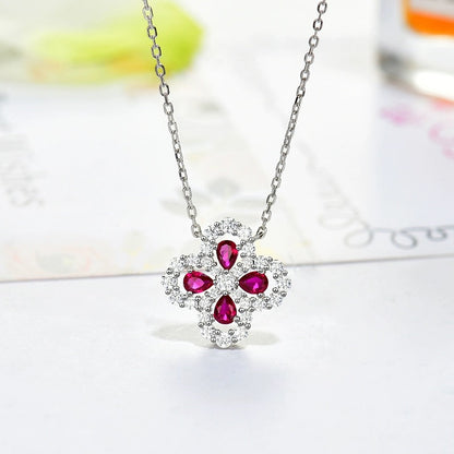 [moco jewelrys]LOOP NECKLACE FULL MOTIF DIAMOND 16MM MULTIPLE COLORS