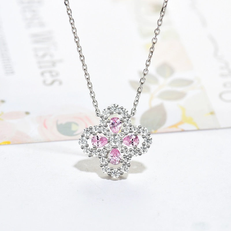 [moco jewelrys]LOOP NECKLACE FULL MOTIF DIAMOND 16MM MULTIPLE COLORS
