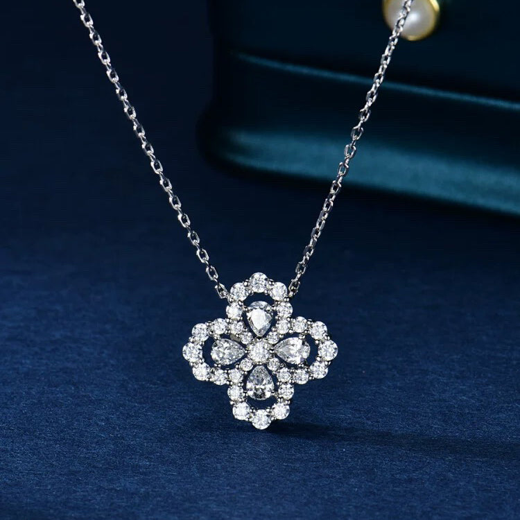 [moco jewelrys]LOOP NECKLACE FULL MOTIF DIAMOND 16MM MULTIPLE COLORS