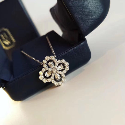 [moco jewelrys]LOOP NECKLACE FULL MOTIF DIAMOND 16MM MULTIPLE COLORS