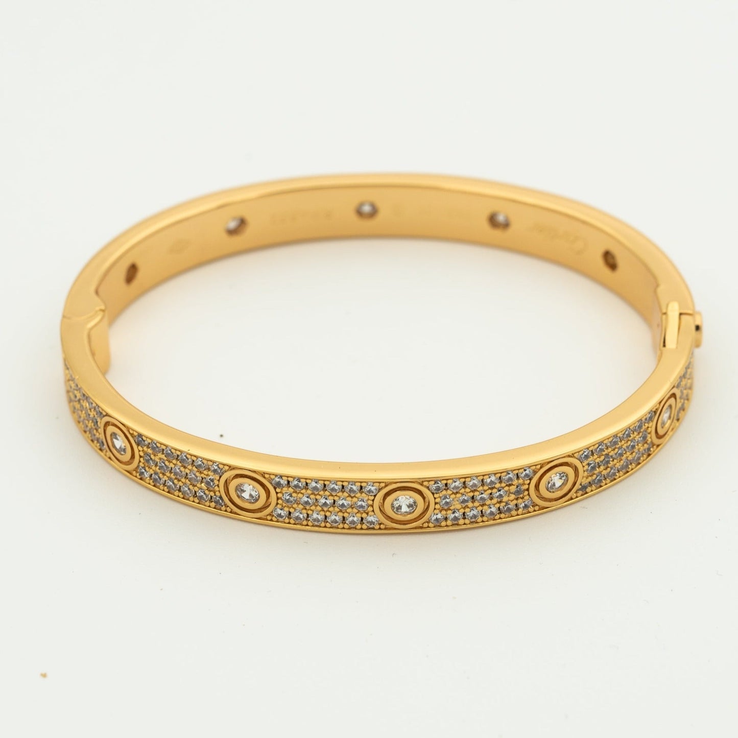 [moco jewelrys]LOVE BRACELET 6.1MM DIAMOND-PAVED 10 BIG DIAMONDS