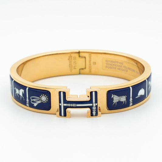 [moco jewelrys]H BRACELET BLUE CERAMIC