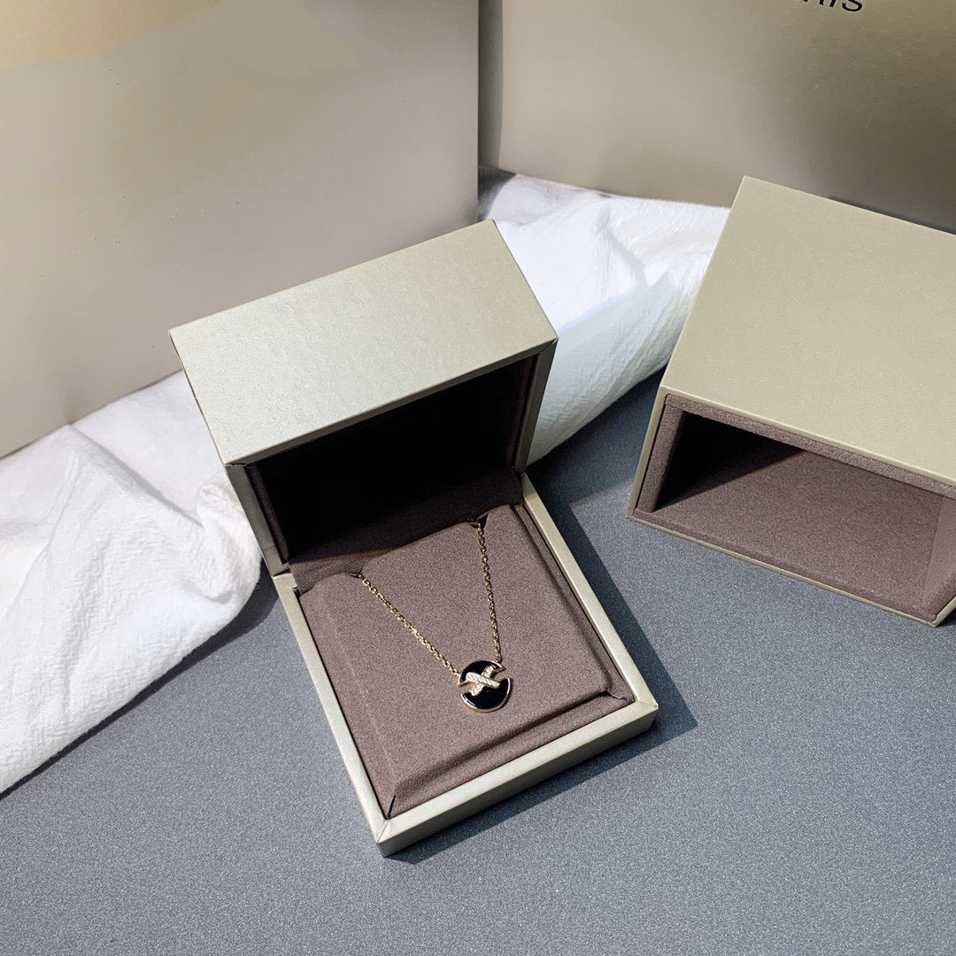 [moco jewelrys]JEUX DE PINK GOLD DIAMOND NECKLACE