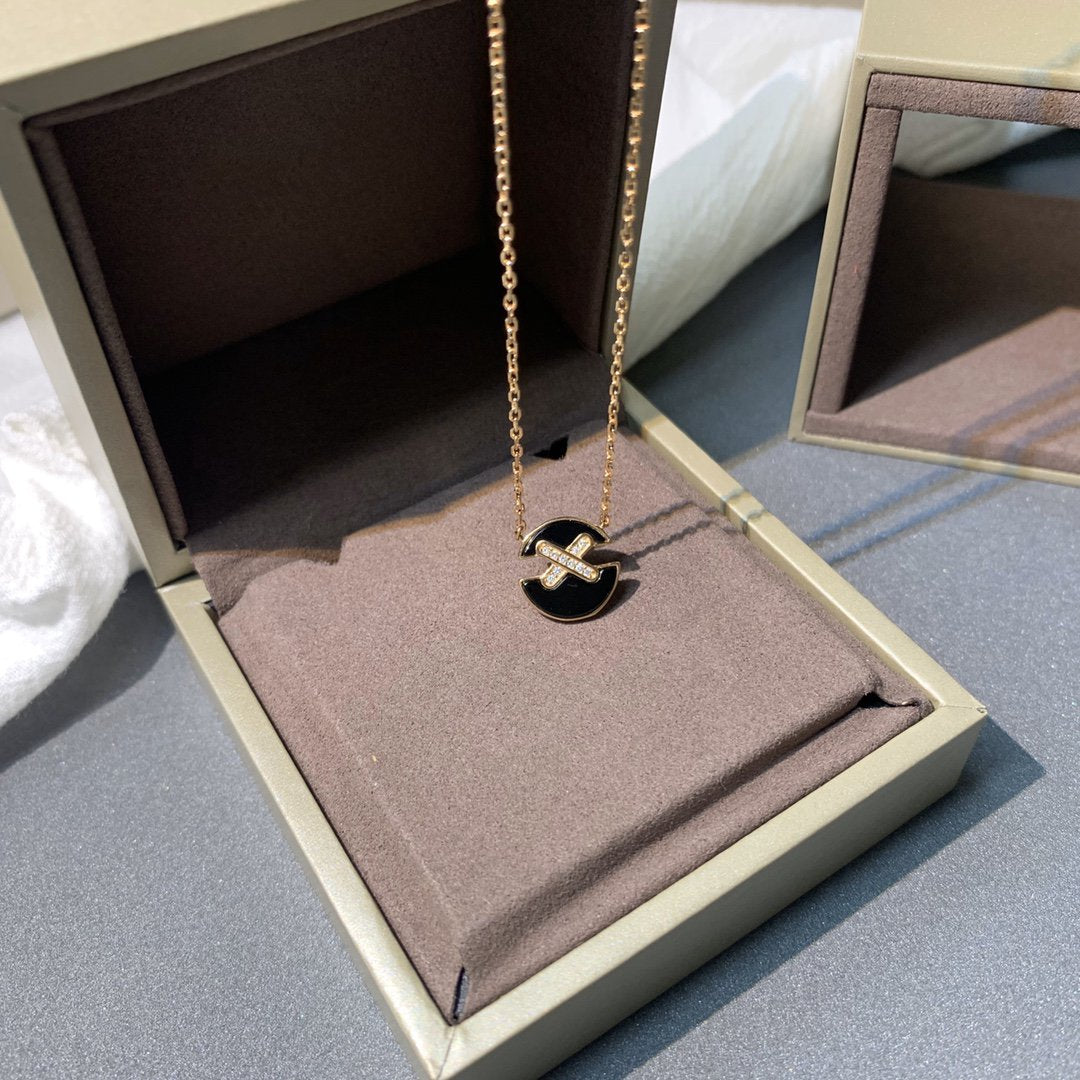 [moco jewelrys]JEUX DE PINK GOLD DIAMOND NECKLACE