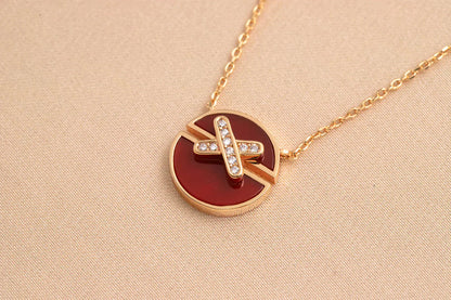 [moco jewelrys]JEUX DE ROSE GOLD DIAMOND NECKLACE