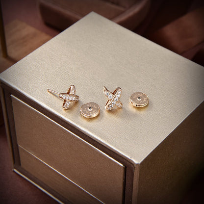 [moco jewelrys]JEUX DE GOLD DIAMOND EARRINGS