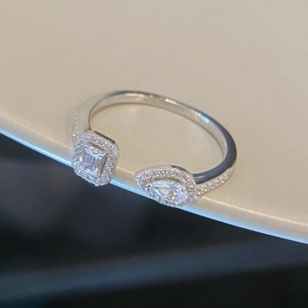 [moco jewelrys ]MY TWIN TOI & MOI SILVER DIAMOND RING