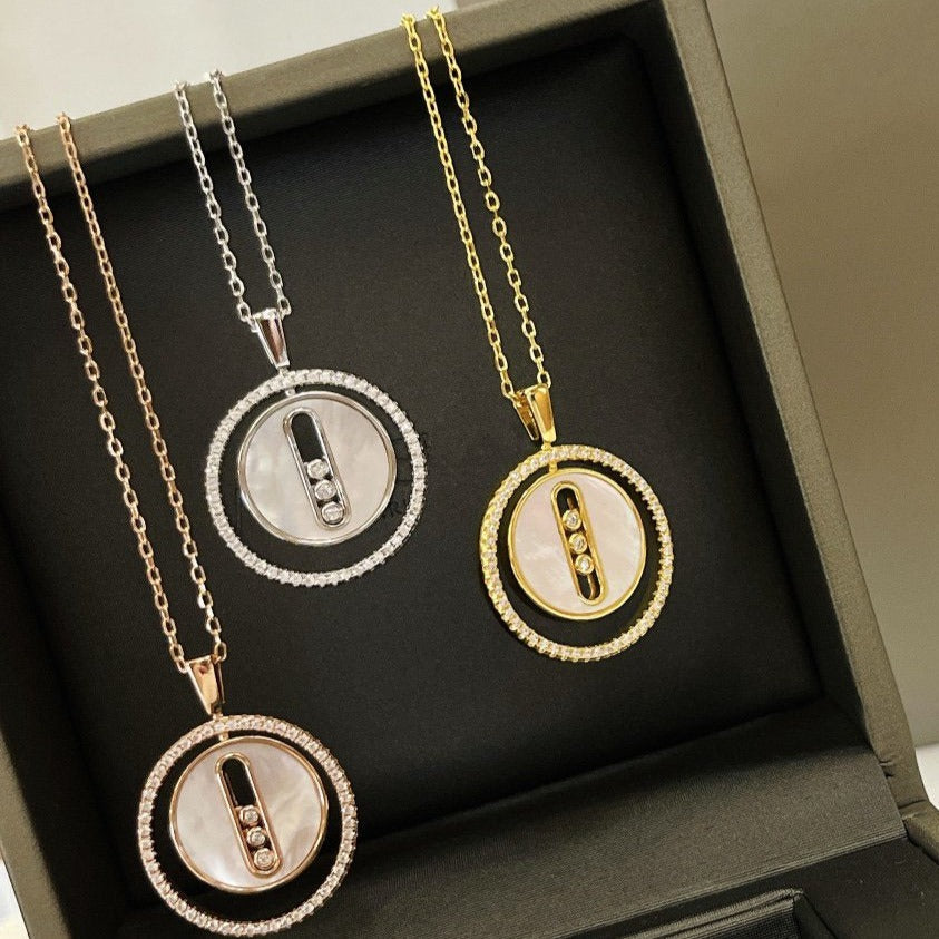 [moco jewelrys ]moco jewelrys MOVE MM NACRE BLANCHE DIAMOND NECKLACE