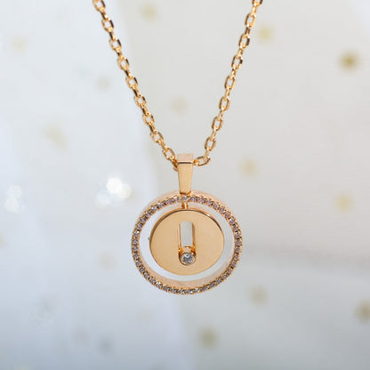 [moco jewelrys ]moco jewelrys MOVE PM NECKLACE PINK GOLD DIAMOND