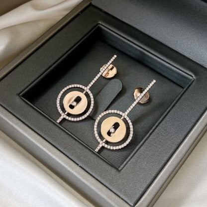 [moco jewelrys ]moco jewelrys MOVE ARROW PINK GOLD DIAMOND EARRINGS