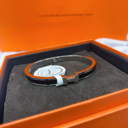 [moco jewelrys]CLASSIC HM CLIC BLACK 8MM ENAMEL BRACELET
