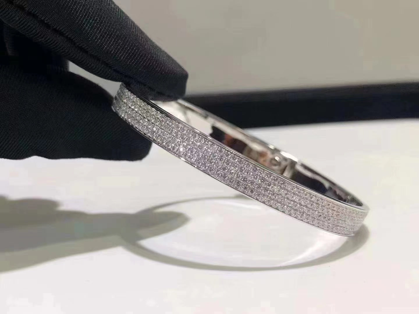 [moco jewelrys]HM KELLY BRACELET IN SILVER AND FULL PAVE DIAMOND