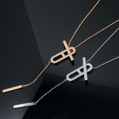 [moco jewelrys]HM NECKLACE PLATINUM ROSE GOLD DIAMOND