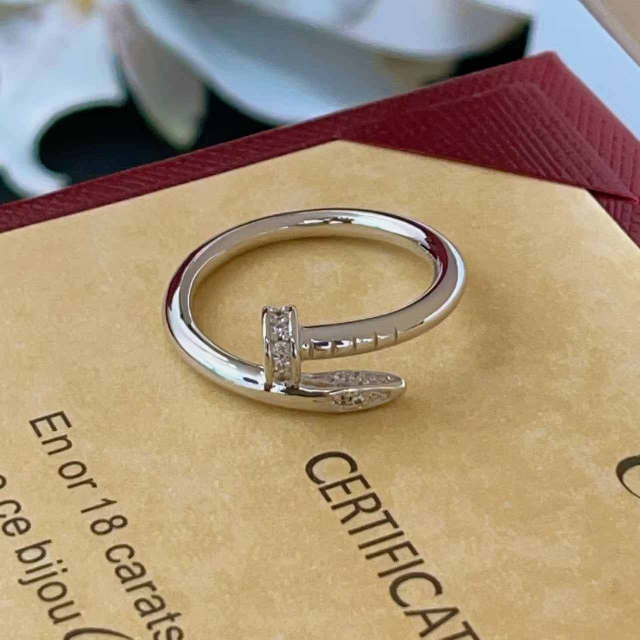[moco jewelrys]JUSTE RING 2.65MM Silver DIAMOND