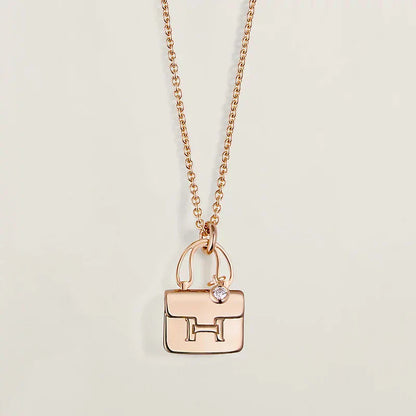 [moco jewelrys]AMULETTE PEDANT ROSE GOLD NECKLACE