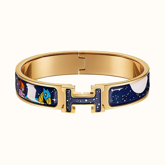 [moco jewelrys]H STAR AND MOON BRACELET 12MM