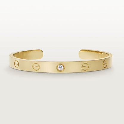 [moco jewelrys]LOVE BRACELET 6.1MM 1 DIAMOND OPEN CUFF