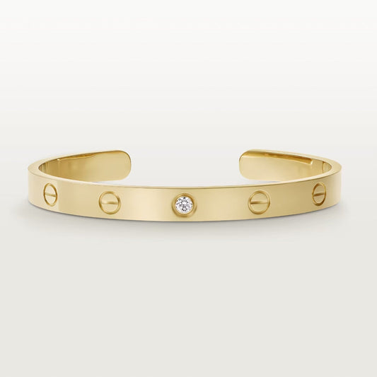 [moco jewelrys]LOVE BRACELET 6.1MM 1 DIAMOND OPEN CUFF