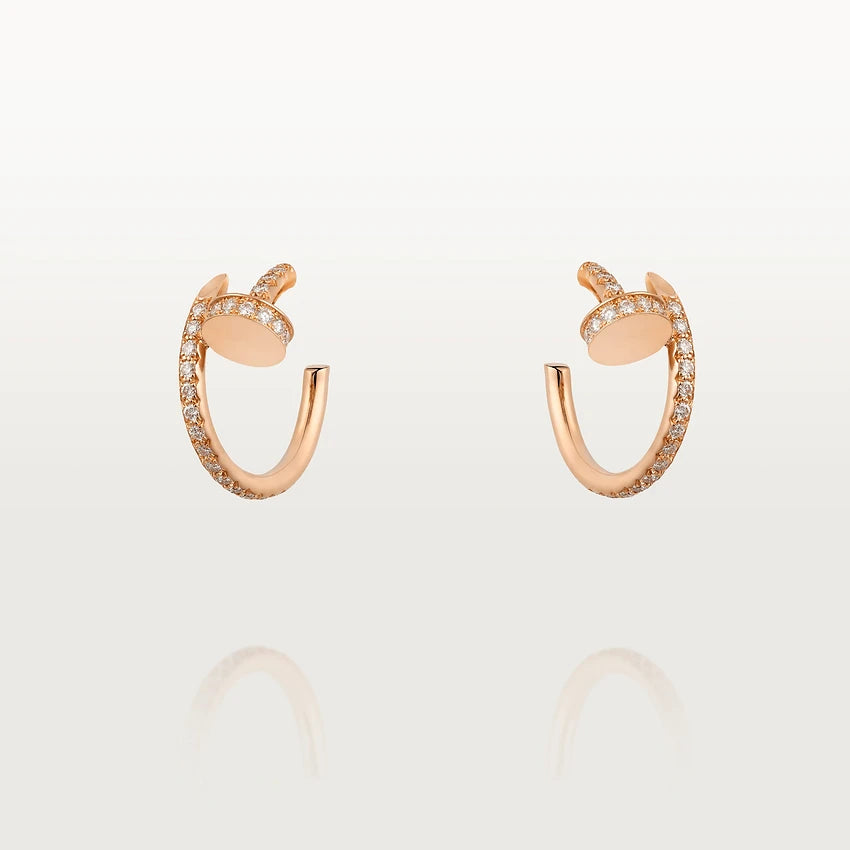 [moco jewelrys]JUSTE EARRINGS 12.75MM PINK GOLD DIAMOND