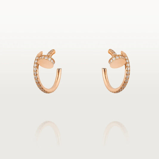 [moco jewelrys]JUSTE EARRINGS 12.75MM PINK GOLD DIAMOND
