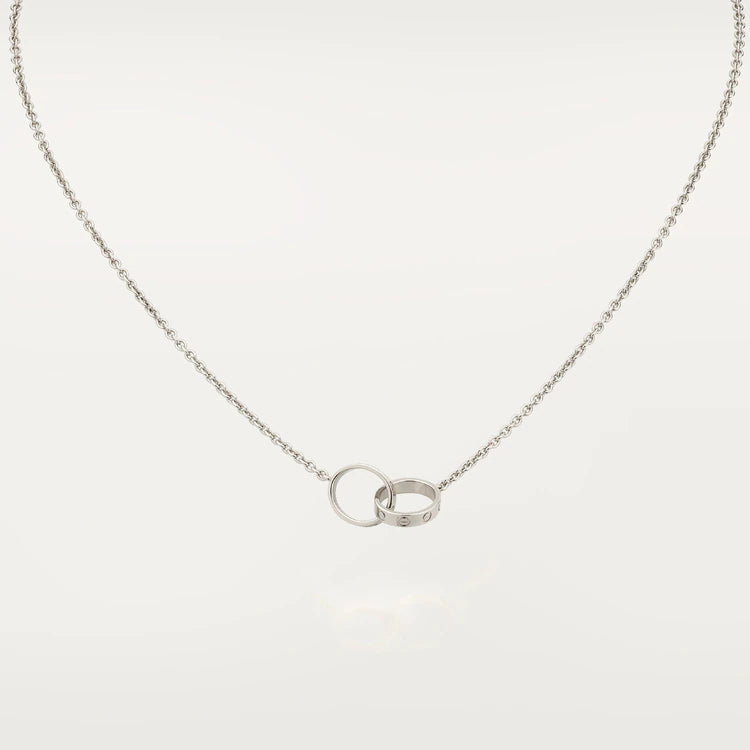[moco jewelrys]LOVE NECKLACE PINK GOLD AND SILVER