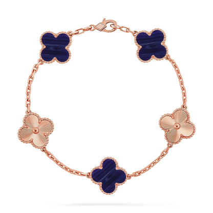 [Moco jewelrys]CLOVER 5 MOTIF PURPLE STRIPES BRACELET COLLECTION