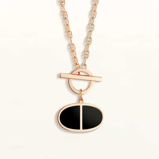 [moco jewelrys]CHAINE VERSO BLACK CERAMIC NECKLACE