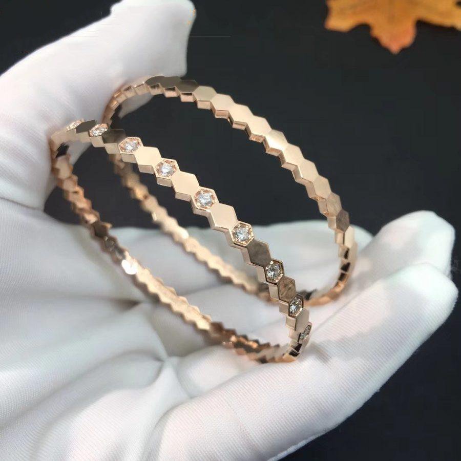 [moco jewelrys]BEE LOVE PINK GOLD DIAMOND BRACELET